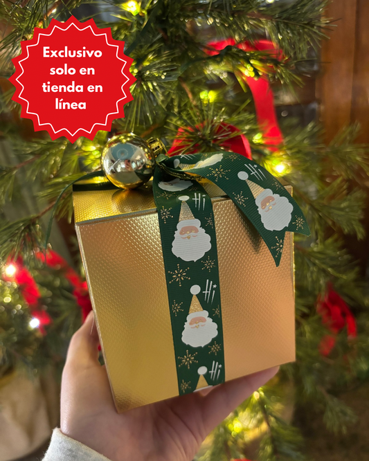 Cubo dorado Navidad
